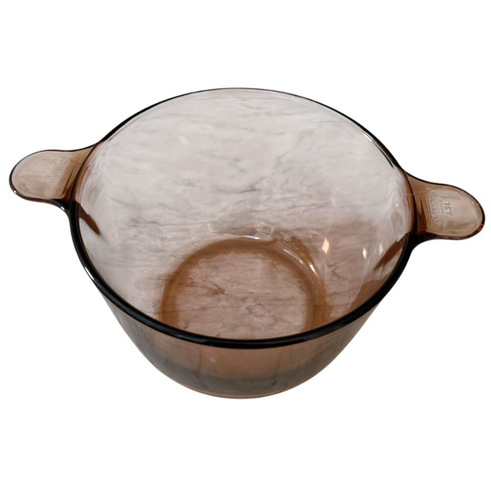 Corning Ware Pyrex Amber Vision France NO Lid 3.5L Vintage Dutch Oven Stock Pot